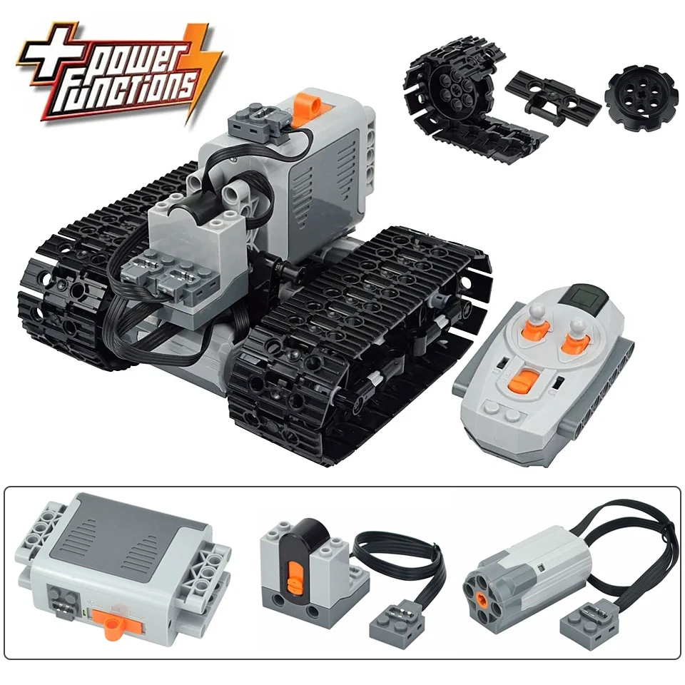 Technical Tracked Tank Track Building Blocks Bricks Vehicle 24375 Model MOC High-Tech RC Electric Toys for Children Kids Gift