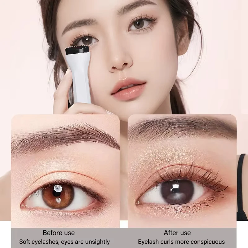 Portable Electric Eyelash Curler Heated Eyelashes Curler Anti-scalding Three-gear Quick Eyelash Curls Long-lasting Makeup Tools