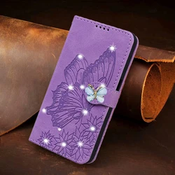 Glitter Leather Wallet Phone Case with Book Stand - Elegant Protective Cover for Redmi Note 11 11S (CY-HDZ-purple)