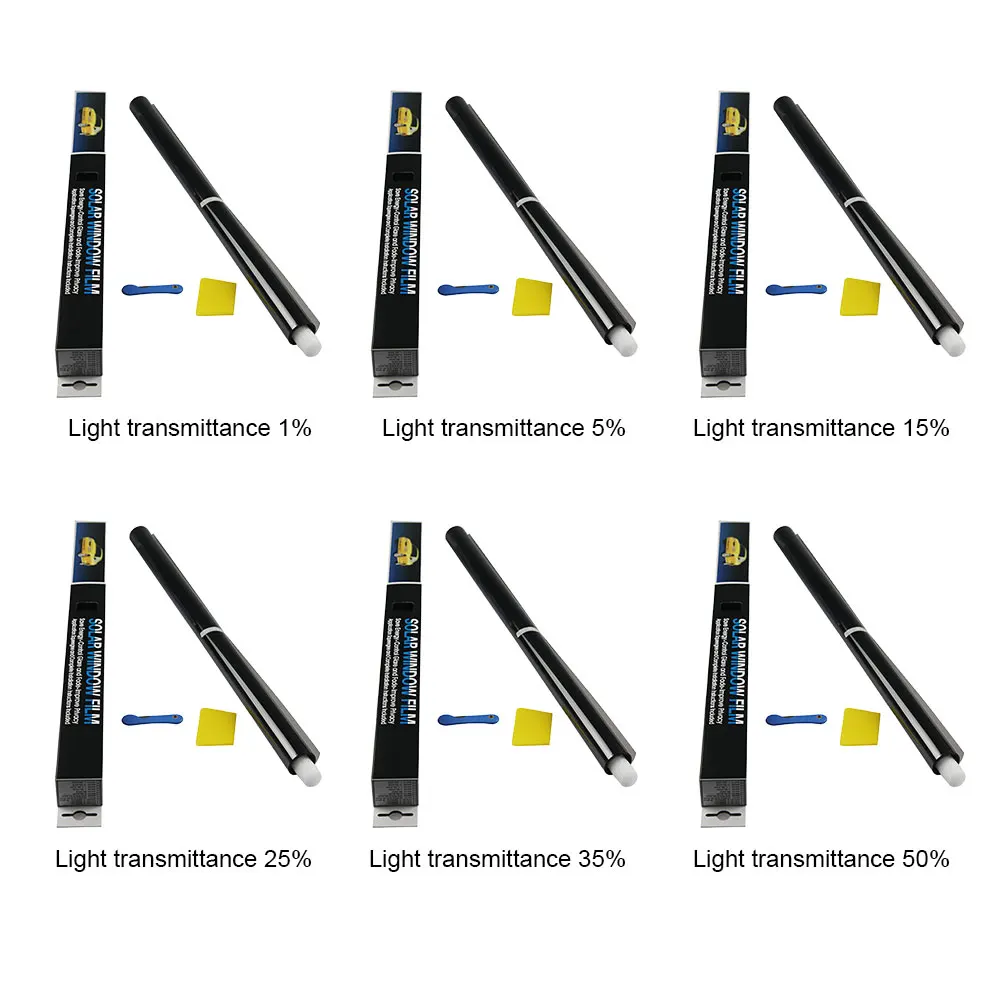 Window Tinting Film UV Protection Heat Insulation Film Privacy Car Roof Film 75cm*6m Super Black Sunscreen Film Auto Accessories