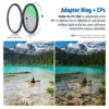 NEEWER Magnetic Lens Filter Kit, Neutral Density ND1000 & MCUV & CPL Filter, Adapter Ring, Filter Cap with 42-Layer Multi-Coated 5