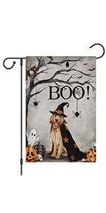 Hallween Boo Garden Flag