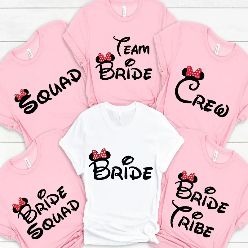 

Team Bride Tshirt Bridesmaid Squad Crew Shirt Girls Bachelorette Hen Party T-shirt Bridal Shower Top Wedding Bachelor Party Tee