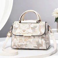 Fashionable Crossbody Handbag Women's Print Bag New Style Single Shoulder Satchel Handbag Soft Polyester Lining Zipper Closure