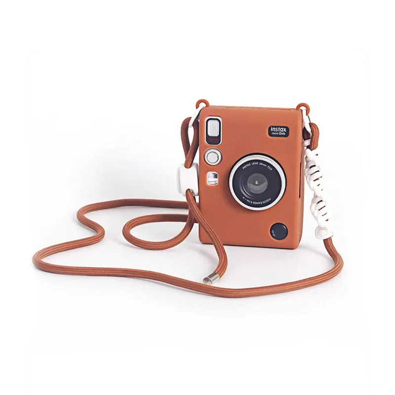 Camera protective Case for Fujifilm Instax MINI EVO Soft Silicone Case Shoulder Strap Dustproof waterproof Cover Bag Pouch