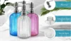 Bling Diamond Hand Sanitizer Bottle 500ml Glass Bathroom Soap Shampoo Shower Gel Dispenser Liquid Lotion Refill Press Head Pink 6