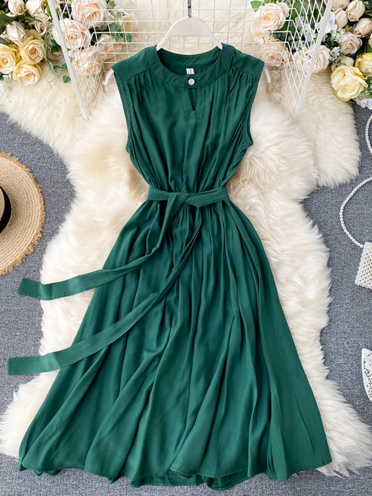 emerald green casual dress