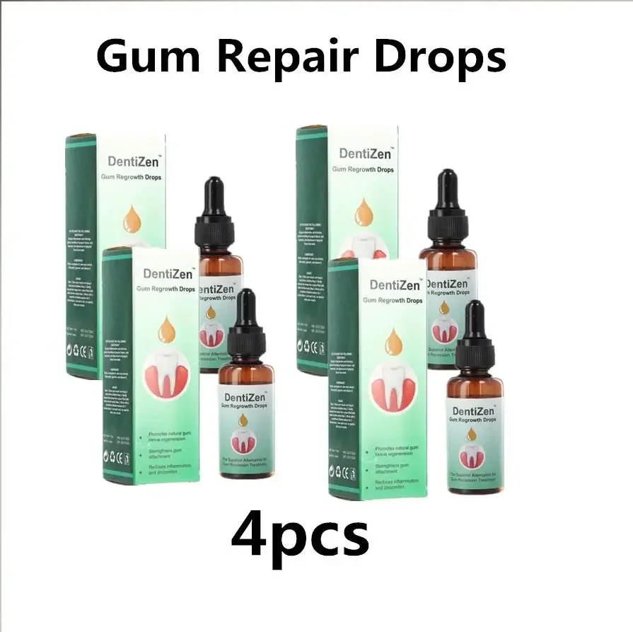 

4pcs Gingival Repair Drops Teeth Whitening Women Men Mouth Periodontal Gum Pain Antibacteria Treatment Pharyngitis Oral Clean