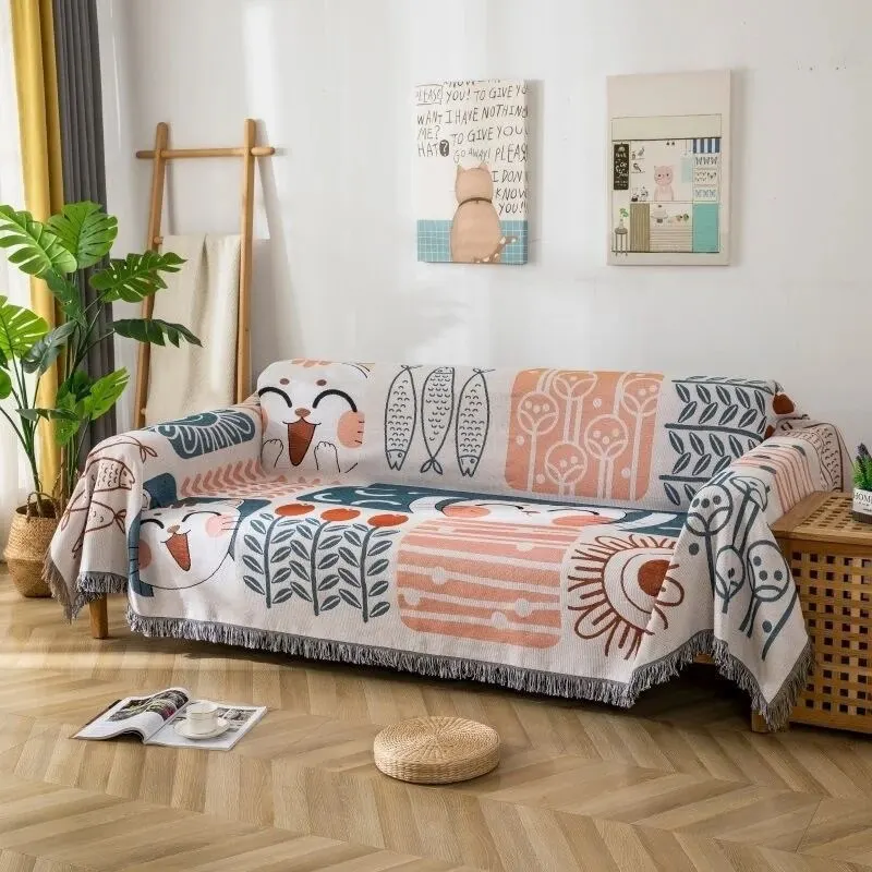 Sofa Cushion Cover 180*230CM Luxury Cartoon Seat Sofa Covering Pet Practical Furniture Protection