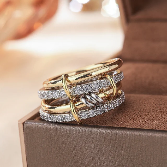 Two-Color Four-Ring Hypoallergenic 6