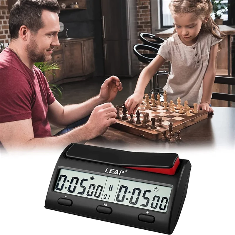 LEAP Chess Clock Advanced Digital Chess Timer with 7 Type 38 Timing Set Modes Professional Chess Clock Game Timer Rich