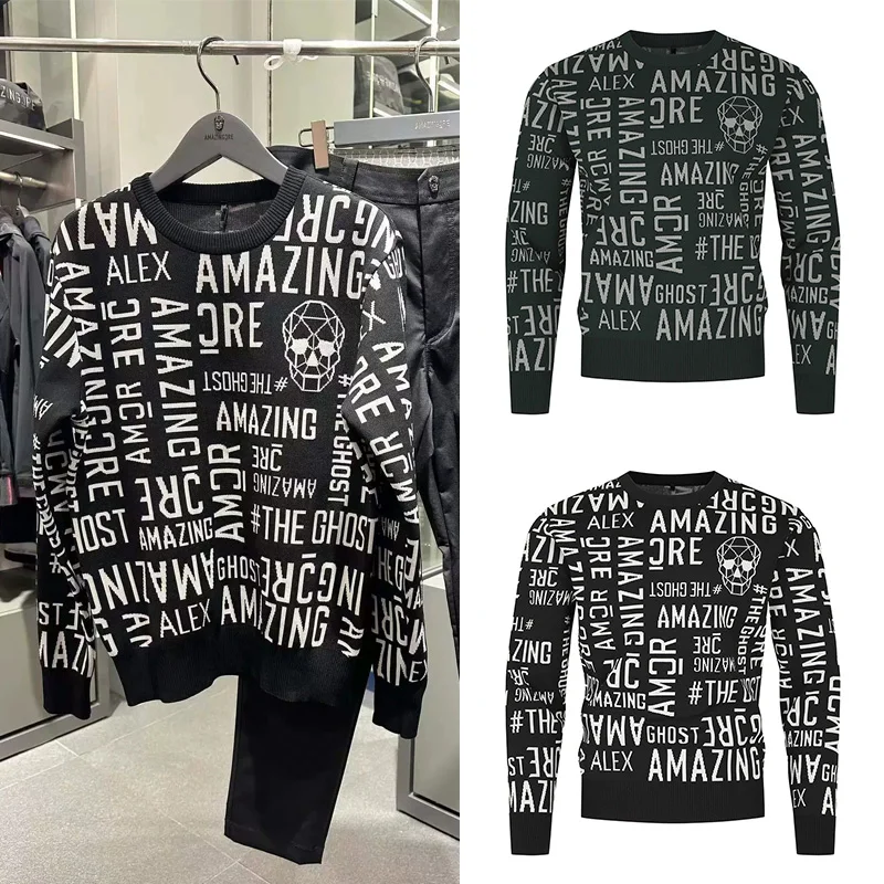 

Autumn Style Korean Golf Jersey Men's Round Neck Long Sleeve Sweater Warm and Comfortable Sweater