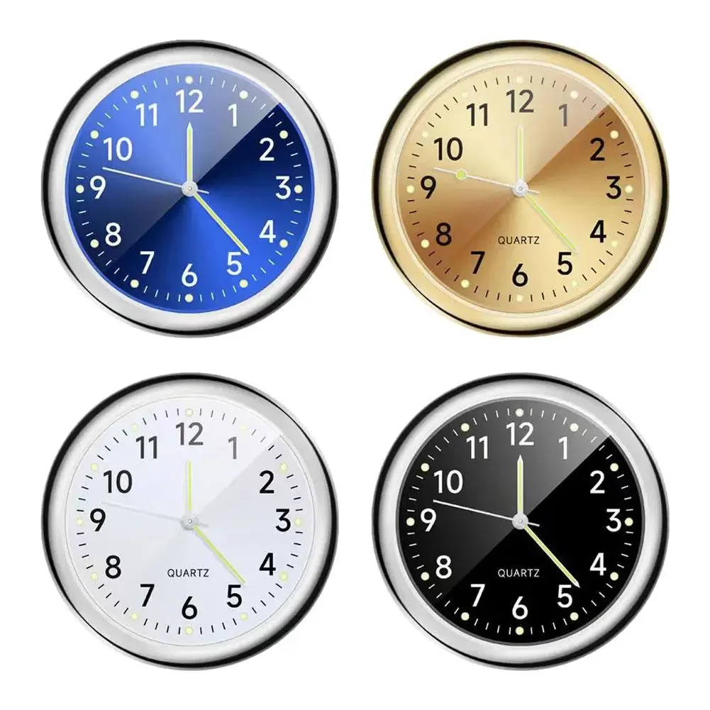 Car Clock Mini Watch Car Quartz Clock Mini Electronic Clock Waterproof Bicycle Motorcycle Watch Auto Car Dashboard In