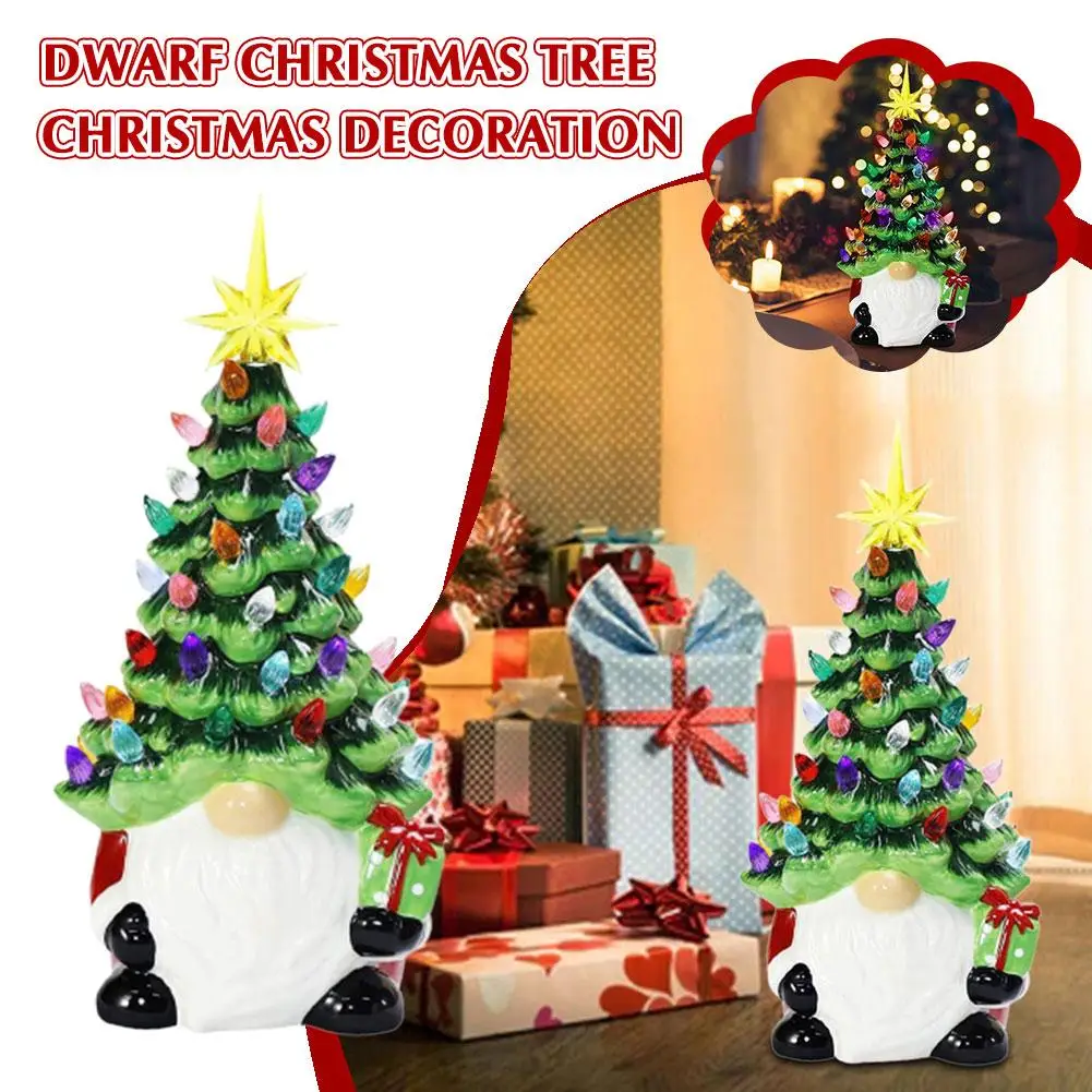 

Resin Dwarf Christmas Tree Desktop Christmas Tree Lights For Desktop Classic Series Resin Christmas Party Decorations I7L0