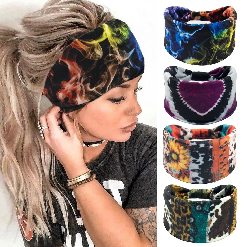 Aceorna Diadema Con Botones Bohemios, Bandas Anchas Anudadas, Diademas Elásticas Para Enfermeras Bandas Para La Cabeza Para Mujeres Bandas Para El