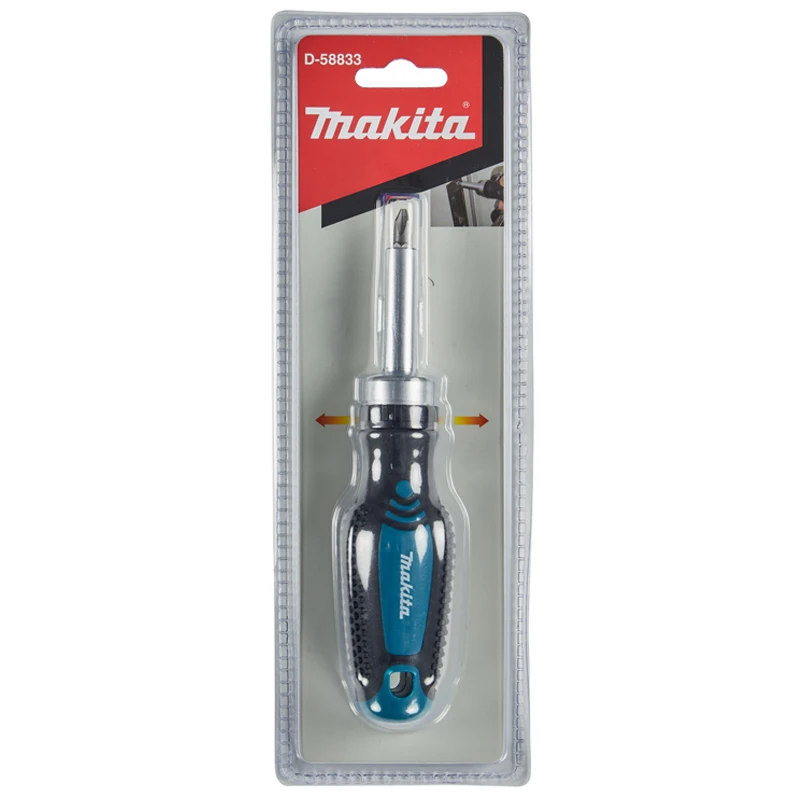 Makita D-58833 래칫 드라이버 자기식 반자동 포지티브 네거티브 래칫 미끄럼 방지 휴대용 수공구 드라이버