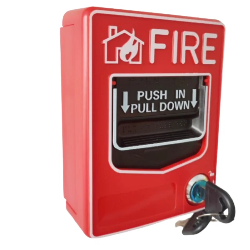 2 wires Conventional Fire Alarm Manual Call Point Push in Pull Down Station Fire Alarm Button works with any Conventional Panel
