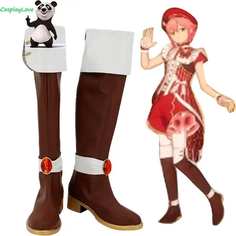 

CosplayLove игра ансамбль звезды Himemiya Дори косплей обувь COS коричневые длинные сапоги из искусственной кожи на заказ для рождества Хэллоуина