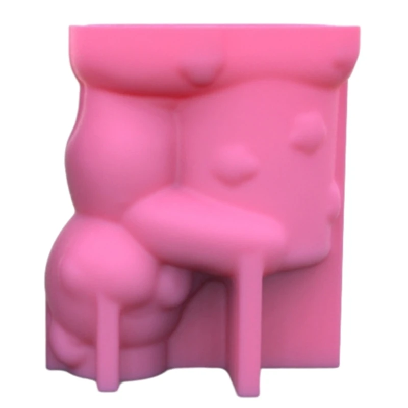 Lovely Shaped Mold Small Flower Pots Silicone Molds Succulents Planter Pencil Holder Mould Office Decorations 97QE