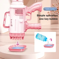Children's Automatic 32 Hole Bubble Gun Electric Bubble Machine Outdoor Parent-Child Bubble Blowing Toy With Light Children Gift 2