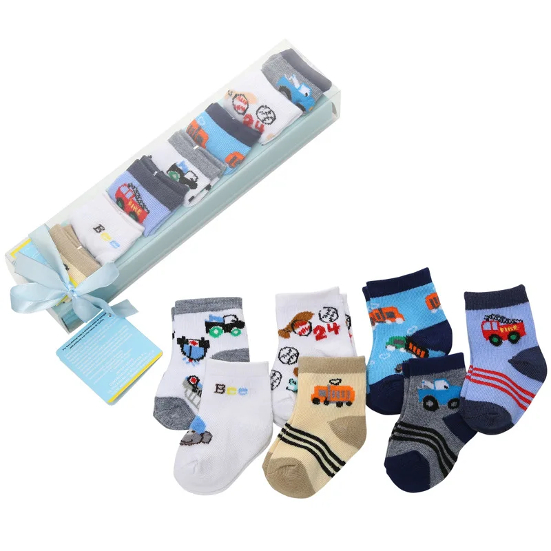 

Wholesale 0-12 Months Toddler Baby Boys Girls Socks Pack Set Cute Cartoon Cotton Breathable Infant Newborn Bebe Socks 7 Pairs