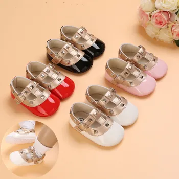 HAIZHIW 0-18Months Sweet Newborns Fashion Solid Color Casual Shoes Princess Shoes Soft-soled Sneakers 0-18 M Walking Shoes 1