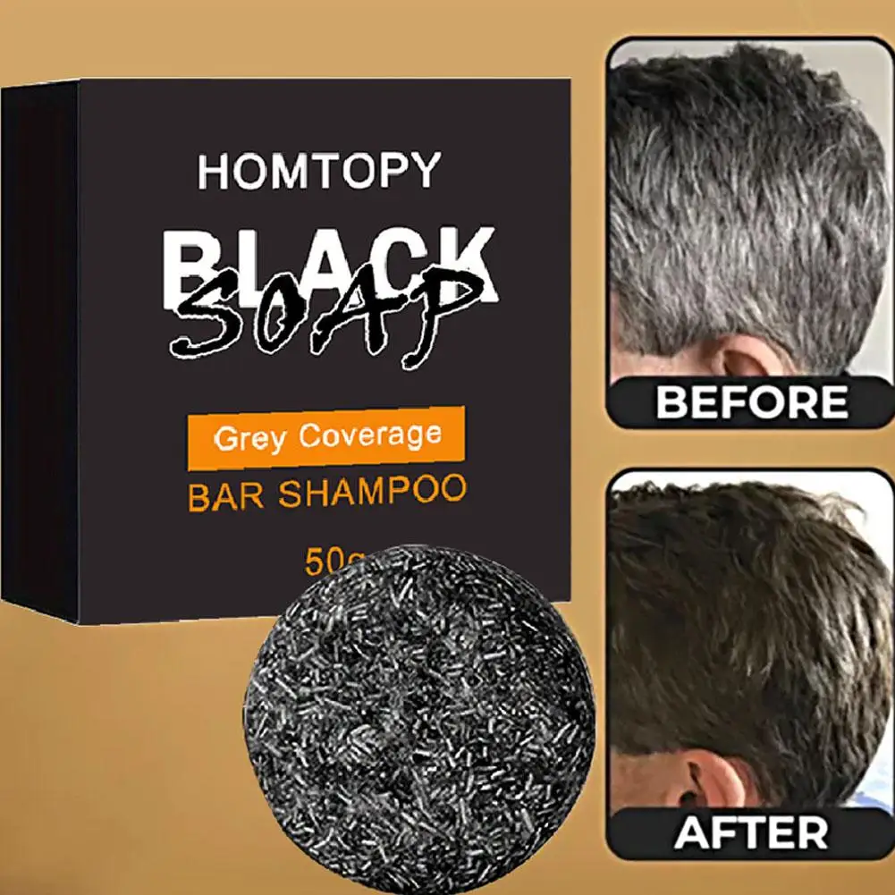 Description Picture 2 of itemNew Hair Darkening Soap Shampoo Bar Fast Effective Repair Gray White Color Dye Body Natural Organic Conditioner Beauty Health