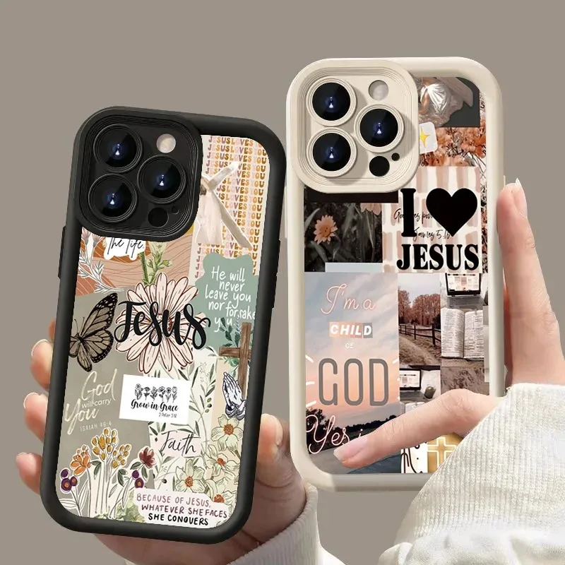 Divine Collage Pattern Thick Shockproof Phone Case - Protective and Stylish Cover
