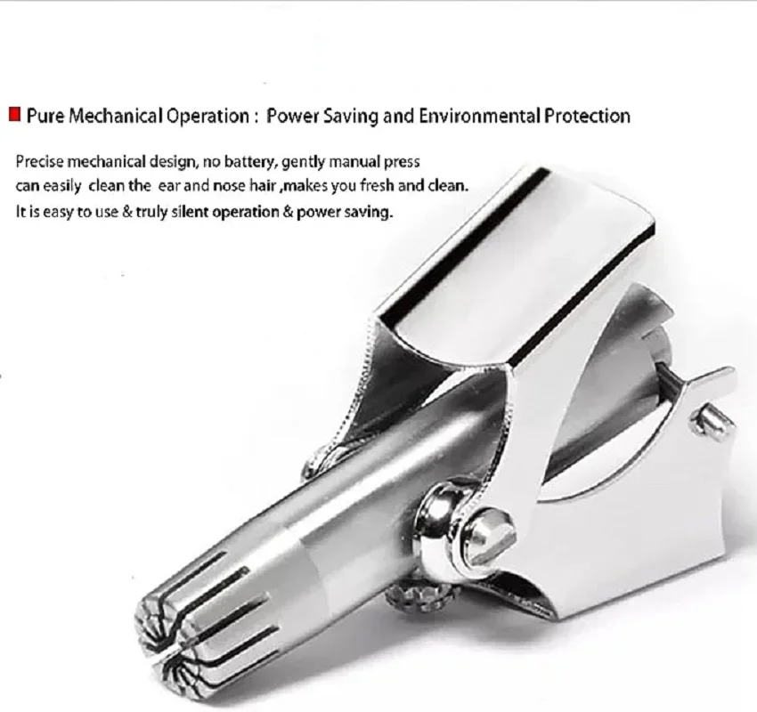 Nose Hair Trimmer For Men Stainless Steel Manual Shaver Nose Hair Razor Washable Portable Trimmer