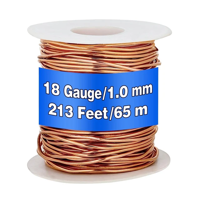 Copper Wire, Bare, 18 Gauge, 1 lb