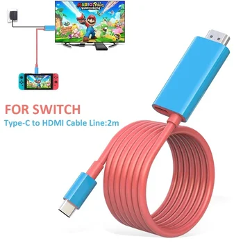 닌텐도 스위치 USB C타입 HDMI 변환 어댑터 케이블, TV 모바일 컴퓨터용, HD 캐스트 스크린 라인 프로젝션 컨버터, 4K