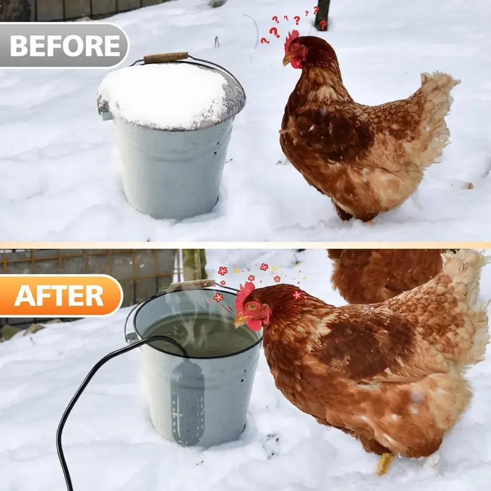 

Warmer Base Safe Chicken Heater Poultry Healthy De-icer for Water Winter Aluminum Coating Pet Anti-scald Thermostatic