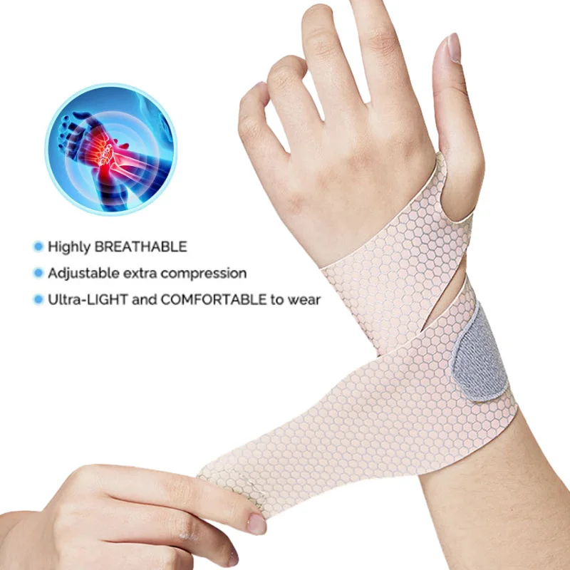 1Pcs Slim Air Wrist Support Strap Adjustable Wrist Wrap for Men Women Pain Relief, Workout Straps, Arthritis, Fitness