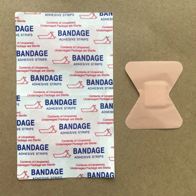 50pcs/set PE Fingertip Dressing Band Aid for First Aid Wound Plaster Breathable Adhesive Bandages Patch Strips 45*51mm 3
