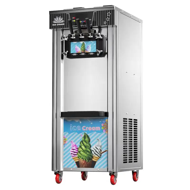 

Hot Selling CE Certified Commercial Three Flavor Soft Ice Cream Machine Frozen Yogurt machine Manufacturer