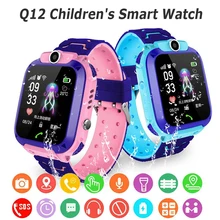 

Q12 Children's Smart Watch Boys Girls SOS Phone Smartwatch with Sim Card Photo Waterproof IP67 Gift for IOS Android Kids Watches