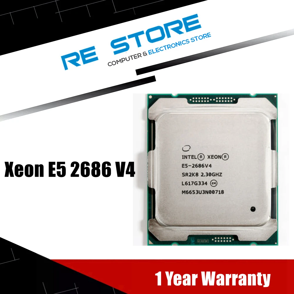 Intel Xeon E5 2686 V4 SR2K8 2.3GHz 18 Cœurs 45M LGA2011 3 E5 2686V4 ...