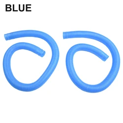 Dual Pack Surface Pool Pump Hose Replacement - Fits 1.25 Inch Accessory (Blue)