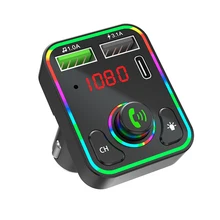 

Car Bluetooth 5.0 FM Transmitter Wireless Handsfree Audio Receiver Auto MP3 Player 2.1A Dual USB Fast Charger Car Accessories