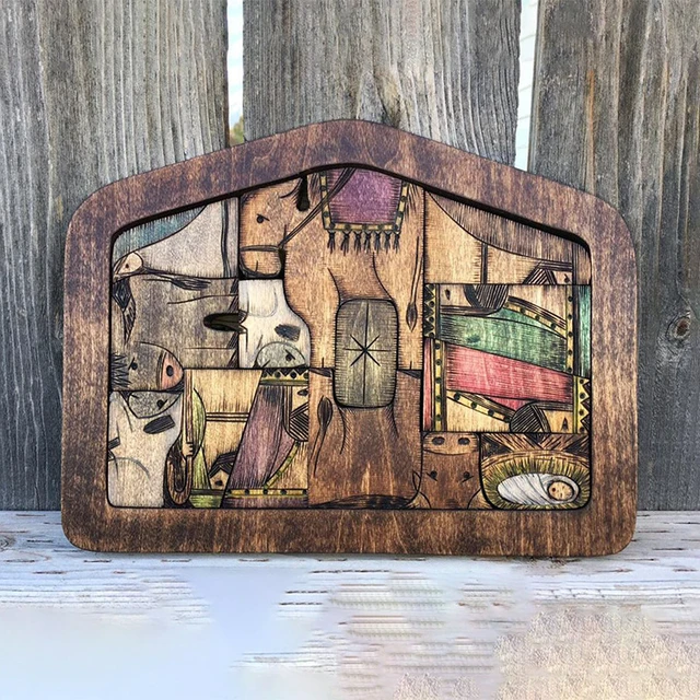 Puzzle en bois de jésus 3d, décoration de nativité, Design en bois,  accessoires de décoration pour la maison, pour adultes, nouveau - AliExpress