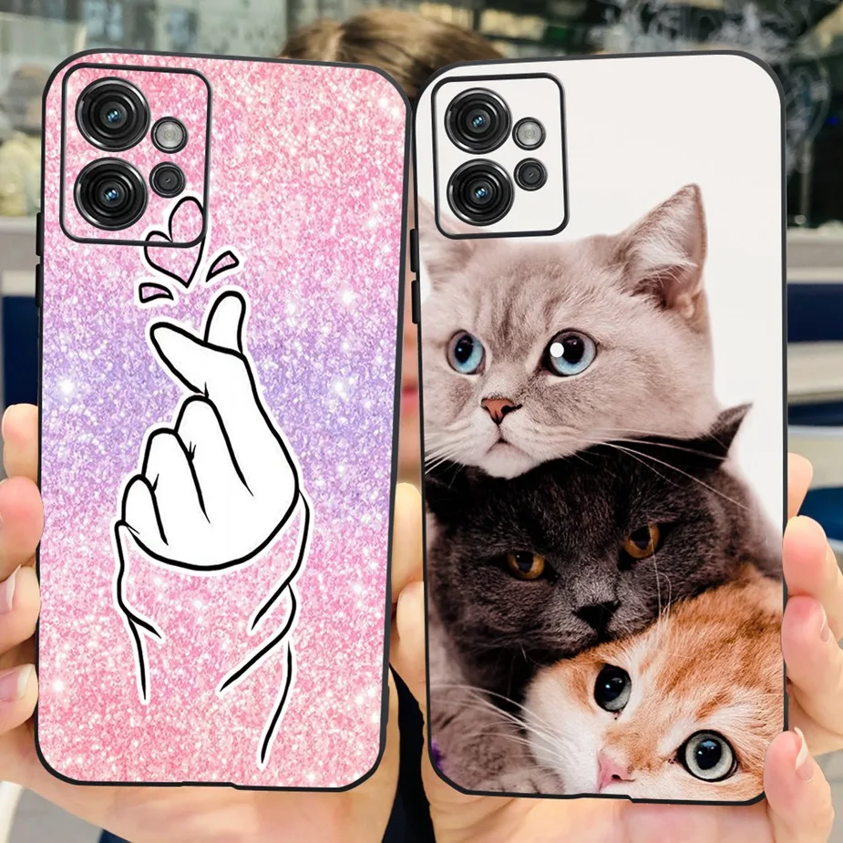 Cute Cat Butterfly Soft Silicone Phone Case, 6.5'' Coque