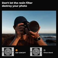 K&F CONCEPT K Series 49-82mm Filters UV/CPL/ND2-400/Black-Mist 1/4 Cap Clean Cloths Camera Lens Filter Set for Nikon Canon Leica 6
