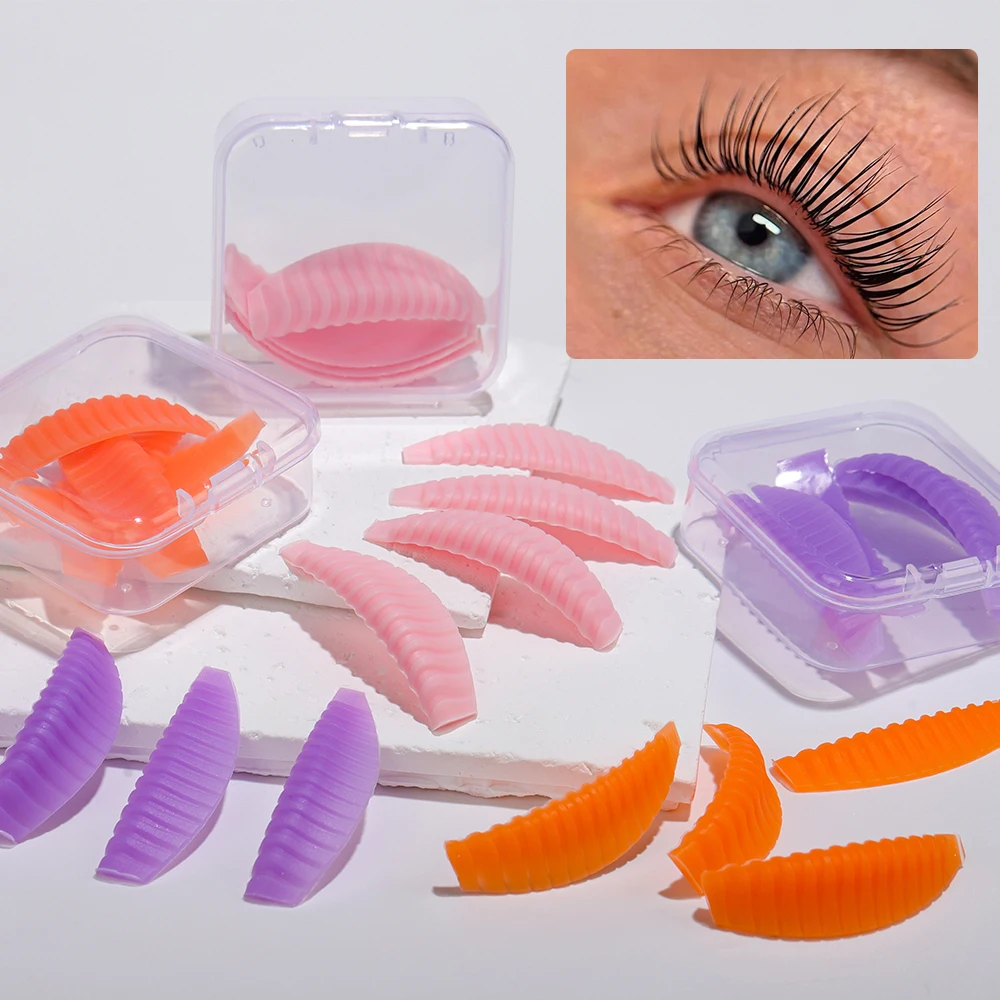 8개/4가지 사이즈 속눈썹 리프트 로드, 속눈썹 컬링 및 리프팅용 패드, 속눈썹 펌 라미네이션용 실리콘 로드