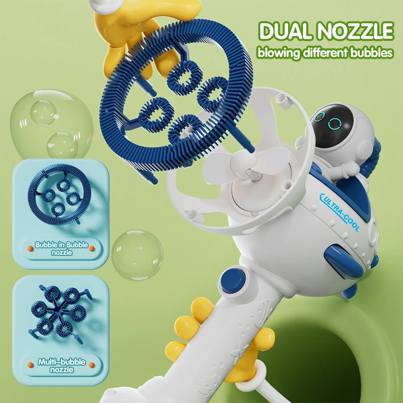 Automatic Bubble Gun Kids Toys Bubbles Maker Electric Soap Blowers Summer Outdoor Party Games Children Gift Cartoon Machine 4