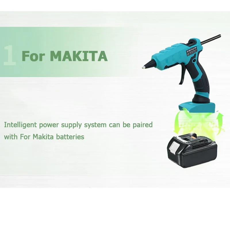Electric Hot Melt Glue Gun Makita 18V Battery Cordless Electric Glue Gun 7mm Stick Hot Melt Welding Air DIY Tool