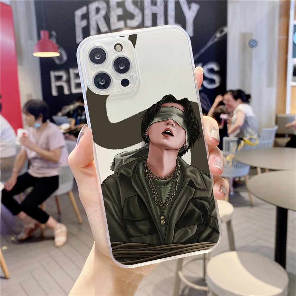 iphone 13 pro max wallet case Agust D suga kpop Styles Clear Transparent phone case for iPhone 11 12 13 mini pro XS MAX 8 7 6 6S Plus X SE XR 13 pro max cases