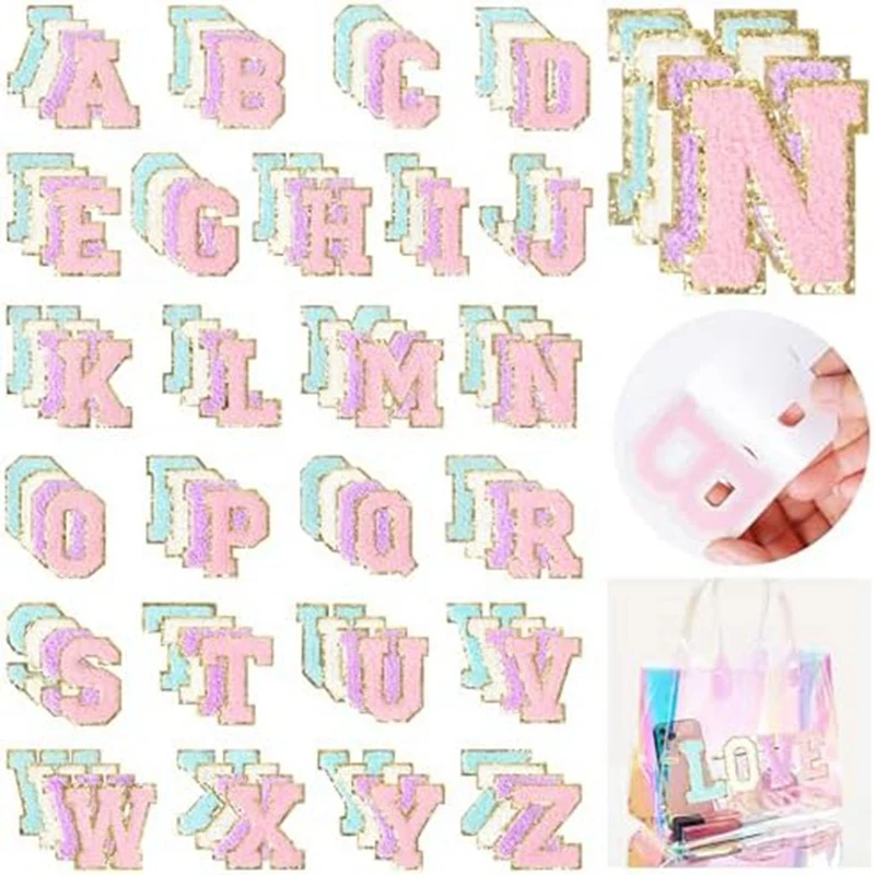 

Self-Adhesive Letter Patch Iron-On College Letter Patch Sticker Clothing Backpack Embroidery Applique Letter Patch