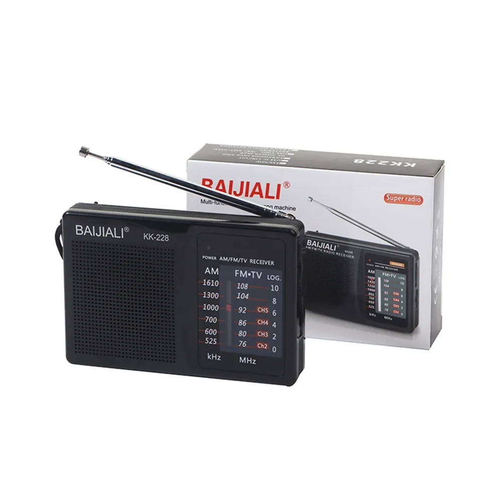 AM FM 2-Band Radio Battery Operated Portable Radio with Telescopic Antenna Best Reception Radio For Elder Outdoor Walking