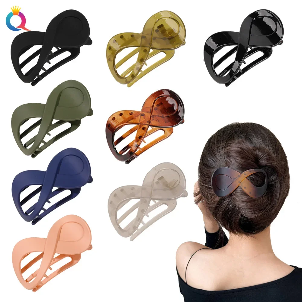 

Fashion Large Hair Claw Hair Clip Seamless Plastic Duckbill Claw Clip Women Girls Simple Hairpins Styling Tools Hair Accessories