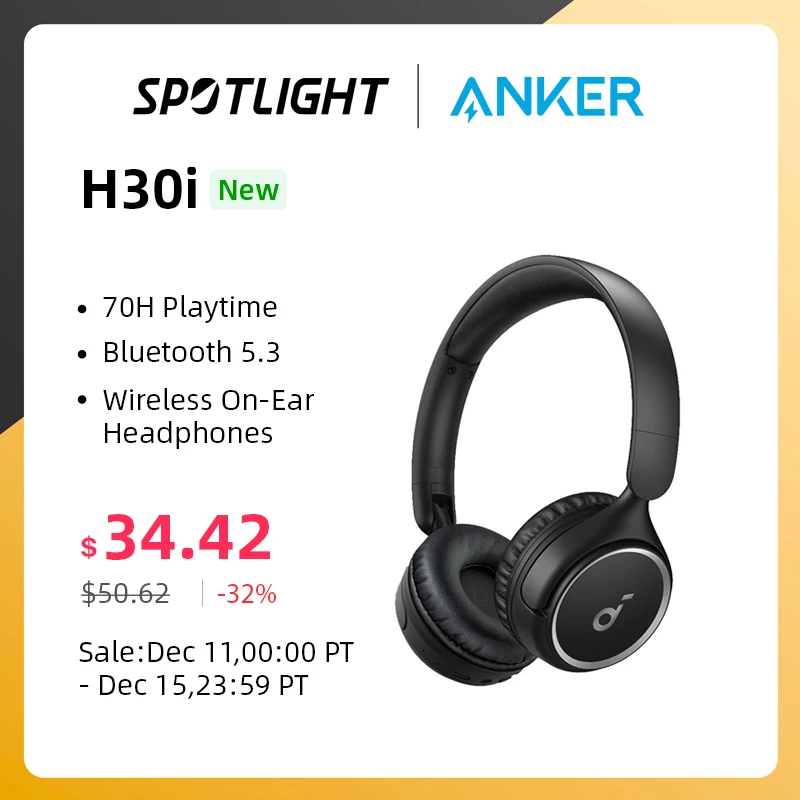 Soundcore by Anker H30i bezprzewodowe słuchawki za $29.69 / ~116zł